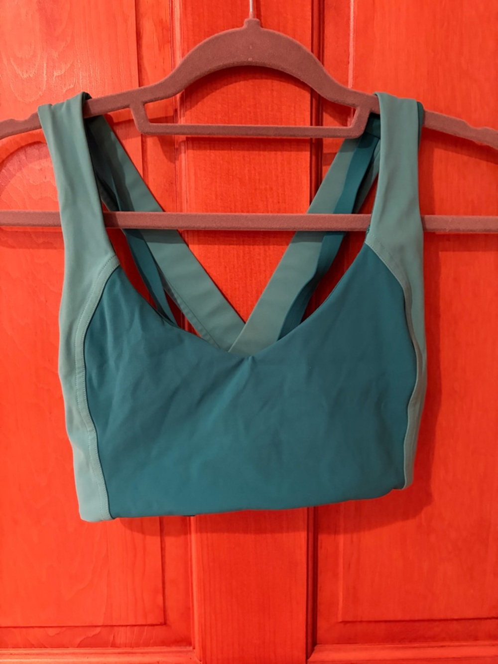 lululemon athletica Teal strappy back bra